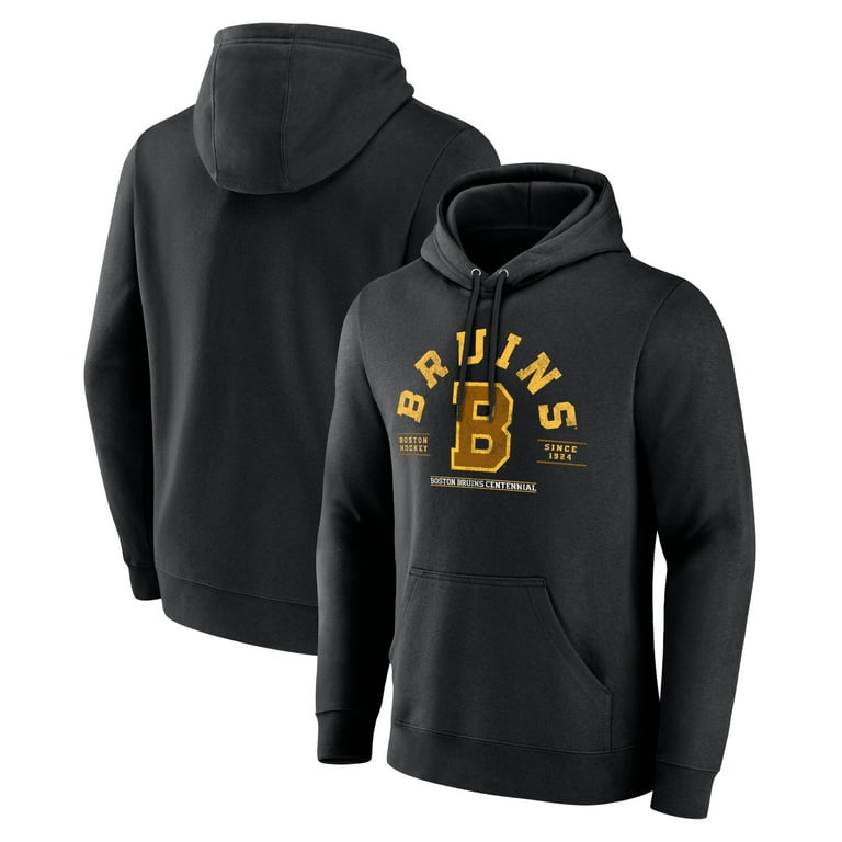 Men s Fanatics Black Boston Bruins Centennial The Early Years Pullover Hoodie Walmart
