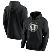 Mens Fanatics Branded Black Brooklyn Nets Pullover Hoodie