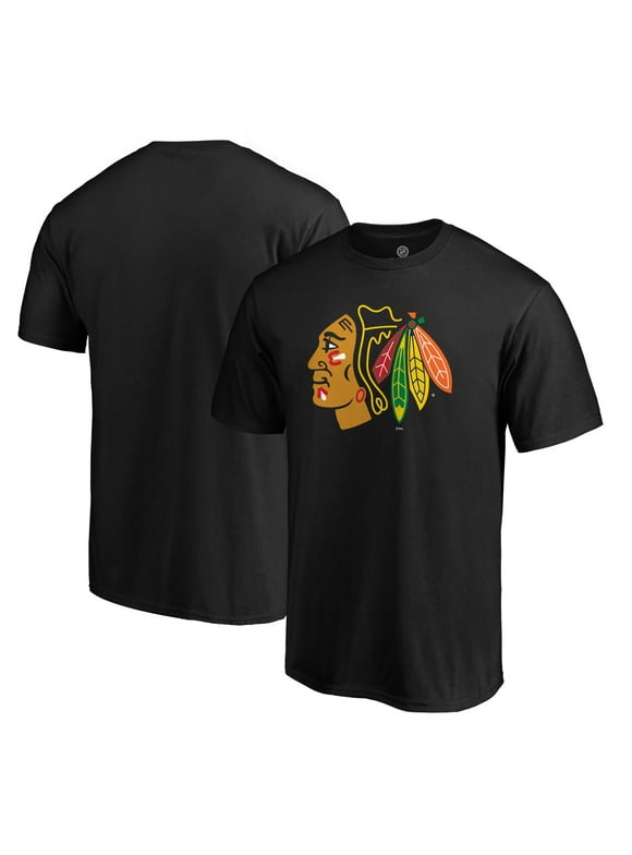 Men's Fanatics Branded Black Chicago Blackhawks Logo T-Shirt
