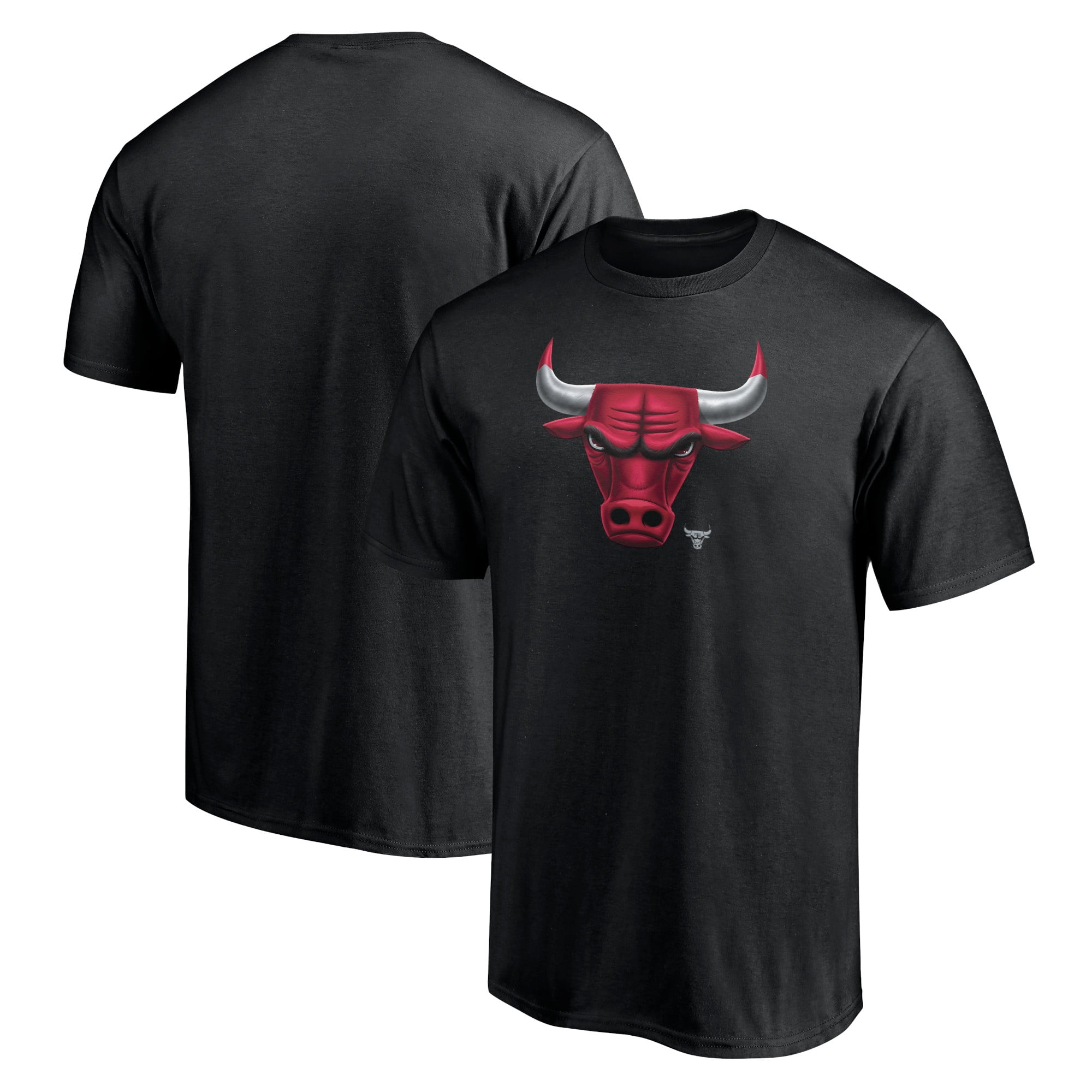 Men s Black Chicago Bulls Midnight Mascot T Shirt Walmart