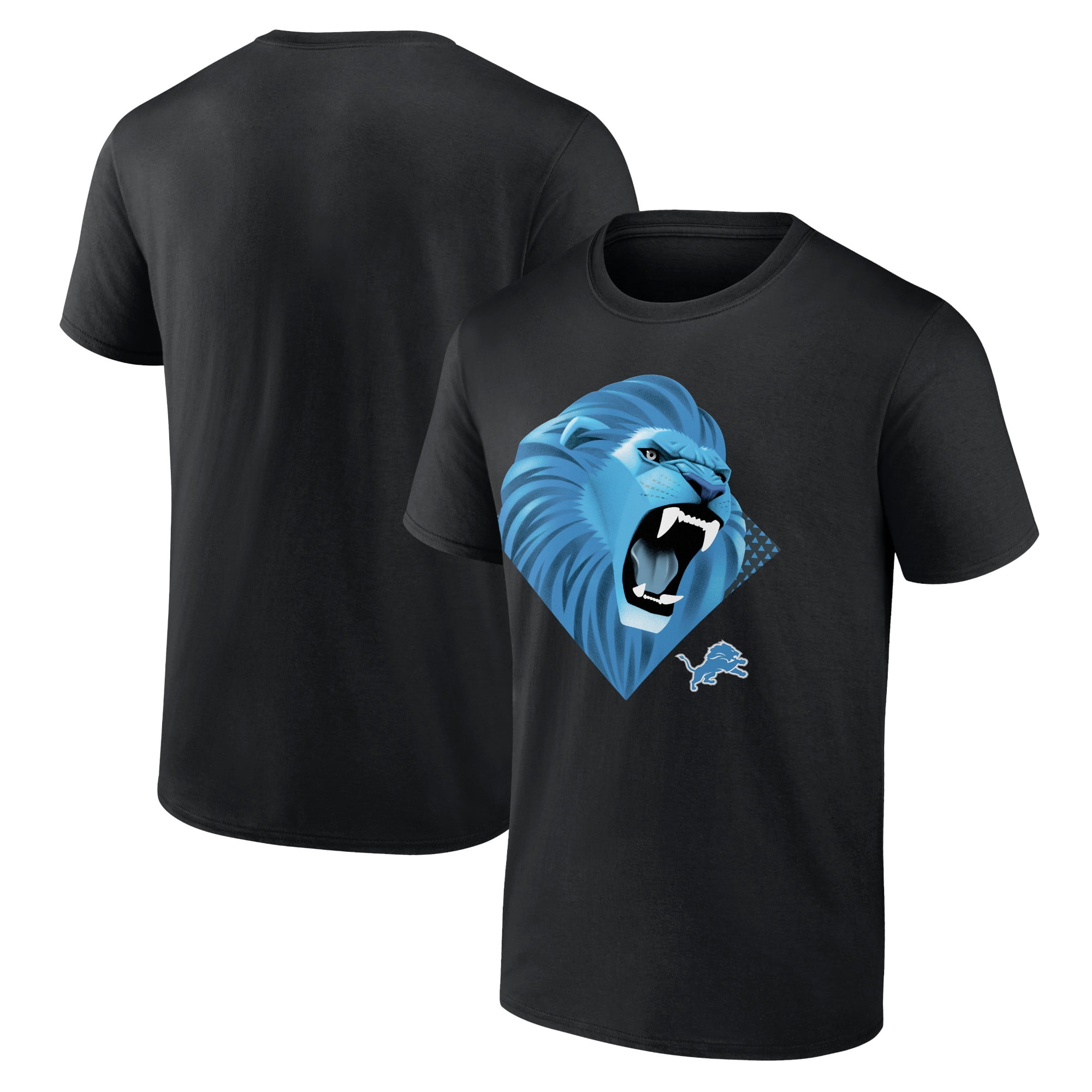 Black detroit lions t shirt 2025