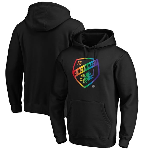 Men's Black FC Cincinnati Team Pride Logo Pullover Hoodie