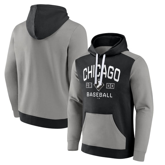 Men's Black/Gray Chicago White Sox Chip In Pullover Hoodie