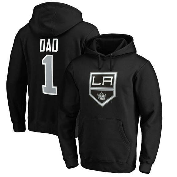 Men's Black Los Angeles Kings #1 Dad Pullover Hoodie