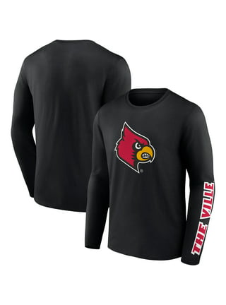 Louisville Cardinals Fanatics Branded Women's Basic Arch Long Sleeve V-Neck  T-Shirt - Gray