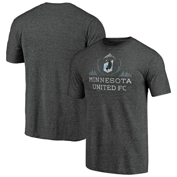 Men's Black Minnesota United FC Hometown Collection Antlers Tri-Blend T-Shirt