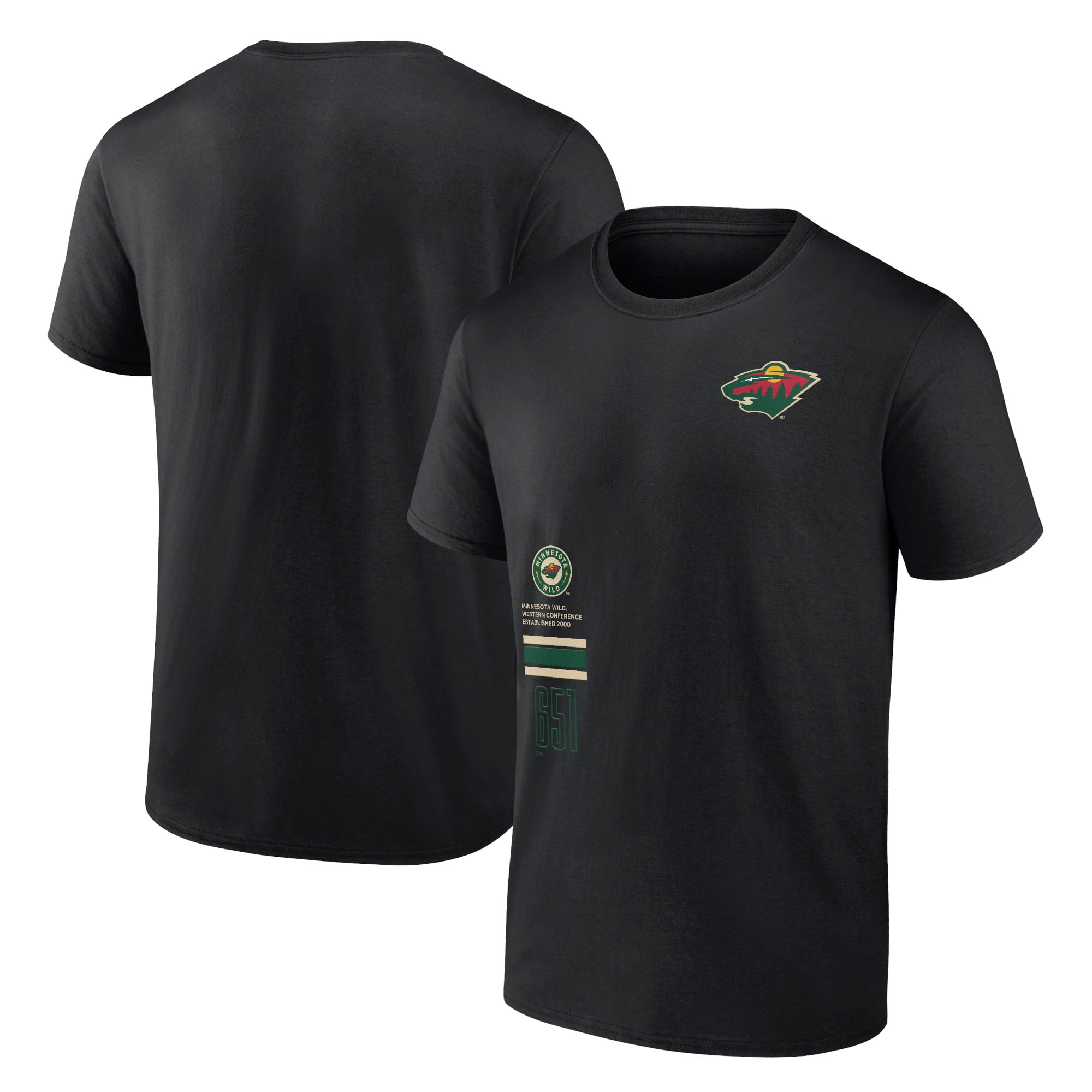 Men s Black Minnesota Wild Iced Out T Shirt Walmart