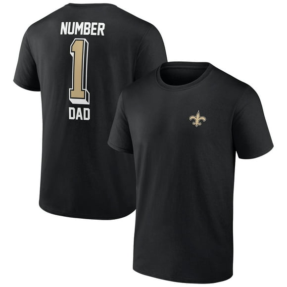 Men's Fanatics Branded Black New Orleans Saints Number One Dad T-Shirt