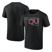 Men's Fanatics Branded Black Oklahoma Sooners State Outline T-Shirt