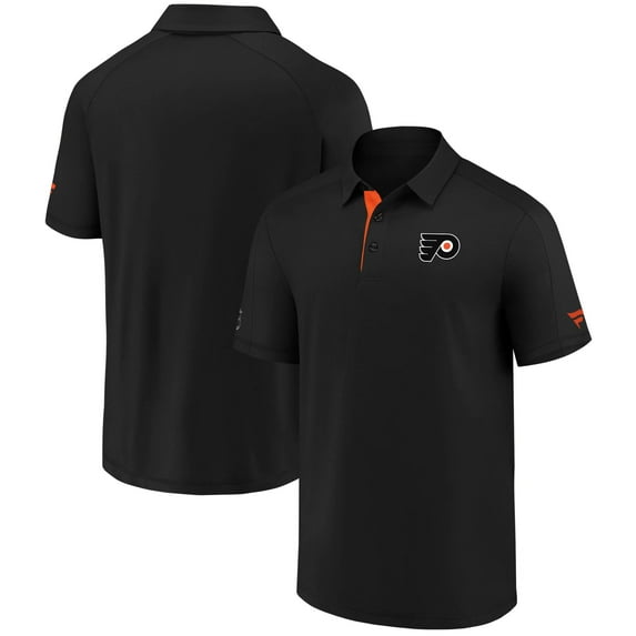 Men's Fanatics Branded Black Philadelphia Flyers Authentic Pro Locker Room Polo