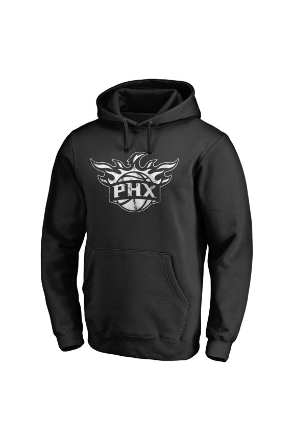 Men's Black Phoenix Suns Marble Logo Pullover Hoodie