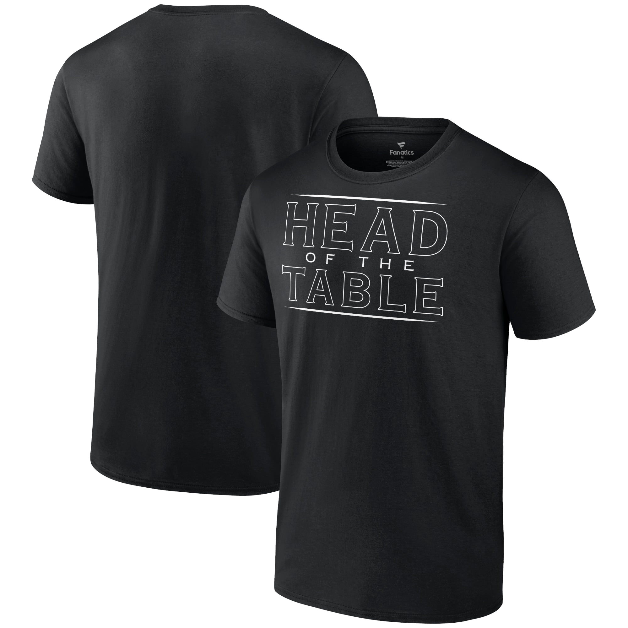 Mens Fanatics Branded Black Roman Reigns Head Of The Table T-Shirt