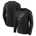 thumbnail image 1 of Men's Black San Antonio Spurs Gradient Logo Long Sleeve T-Shirt, 1 of 3