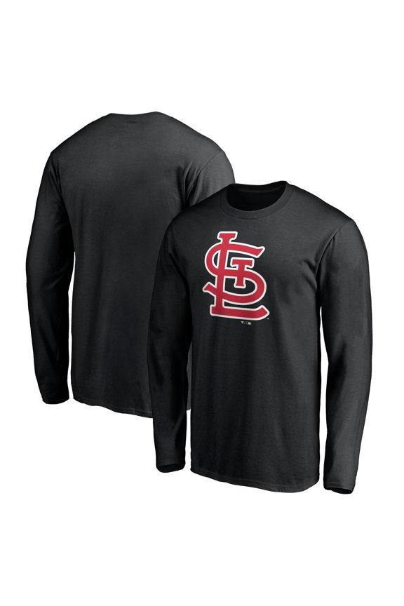 Men's Black St. Louis Cardinals Official Team Logo Long Sleeve T-Shirt