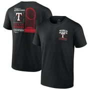 Men's Fanatics Black Texas Rangers 2023 World Series Champions Signature Roster T-Shirt