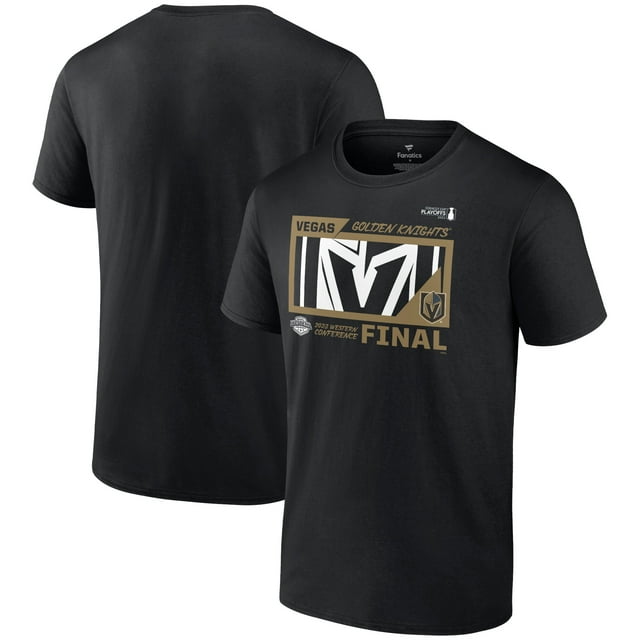 Men's Fanatics Branded  Black Vegas Golden Knights 2023 Stanley Cup Playoffs Western Conference Final T-Shirt