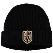 Mens Fanatics Black Vegas Golden Knights Core Primary Logo Cuffed Knit Hat