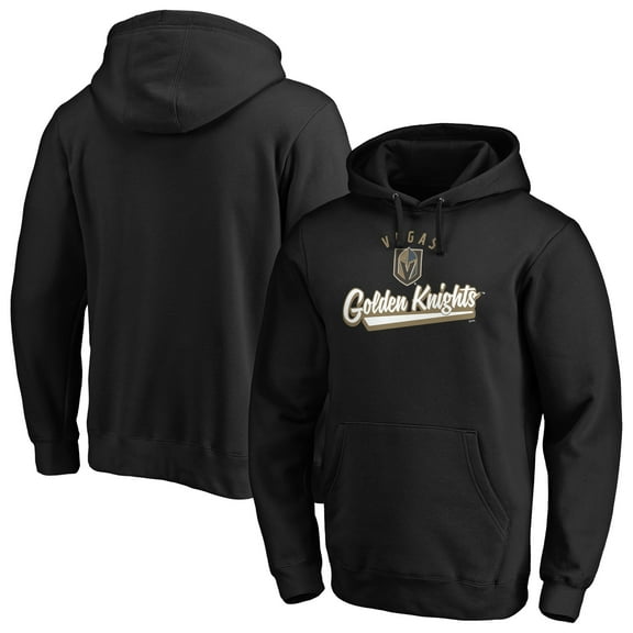 Men's Fanatics Branded Black Vegas Golden Knights Script Wordmark Hoodie