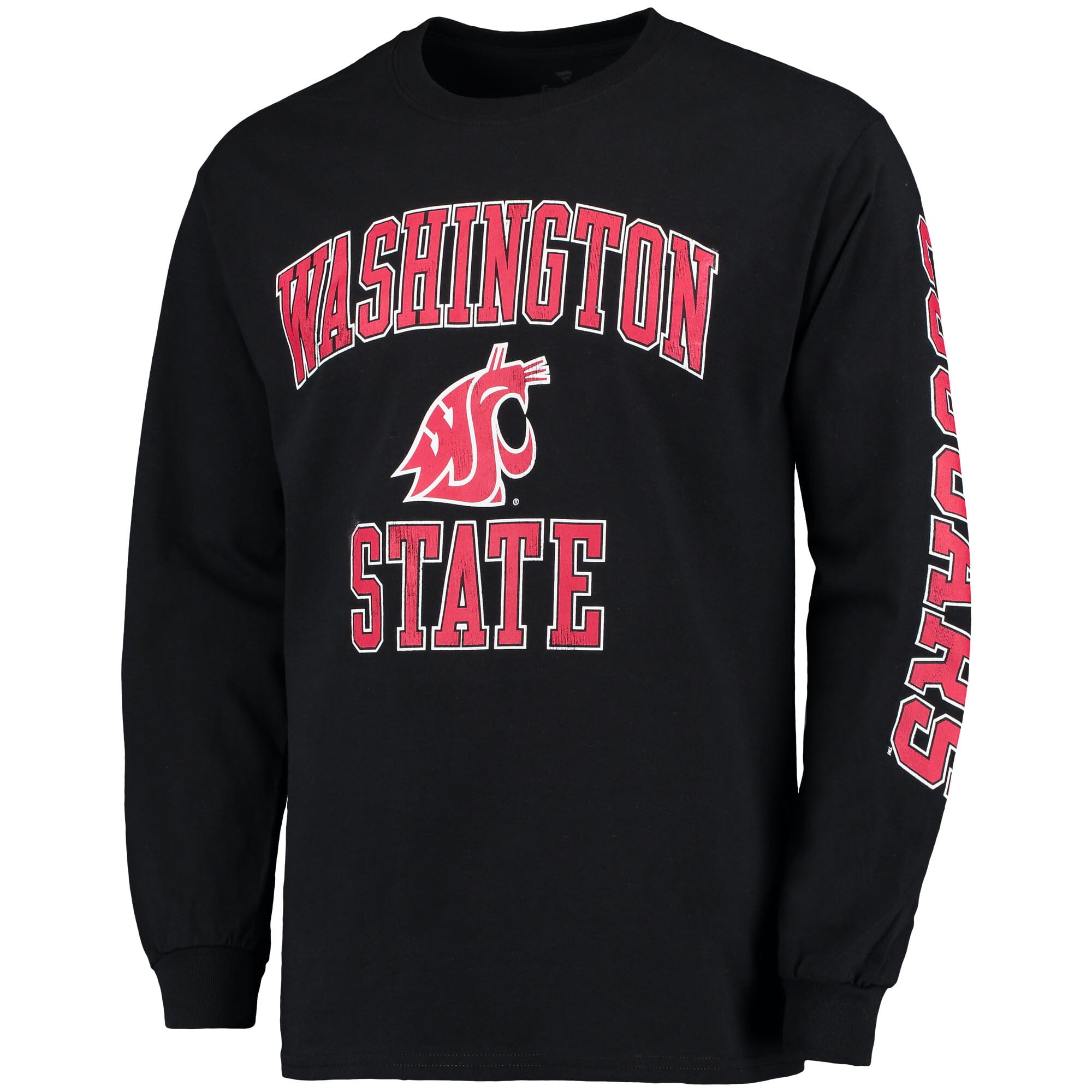 Men's Fanatics Black Washington State Cougars Distressed Arch Over Logo ...