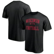 Men's Fanatics Branded Black Wisconsin Badgers First Sprint Team T-Shirt