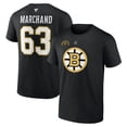 thumbnail image 1 of Men's Fanatics Brad Marchand Black Boston Bruins Authentic Stack Name & Number T-Shirt, 1 of 3