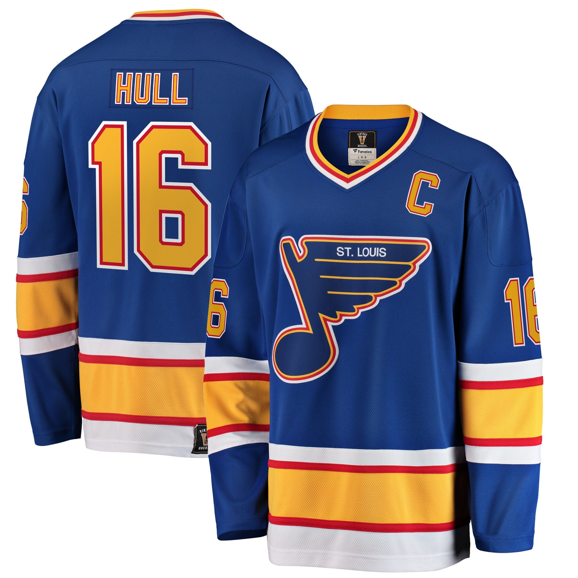 Men's Fanatics Branded Brett Hull Blue St. Louis Blues Premier Breakaway Retired Player Jersey