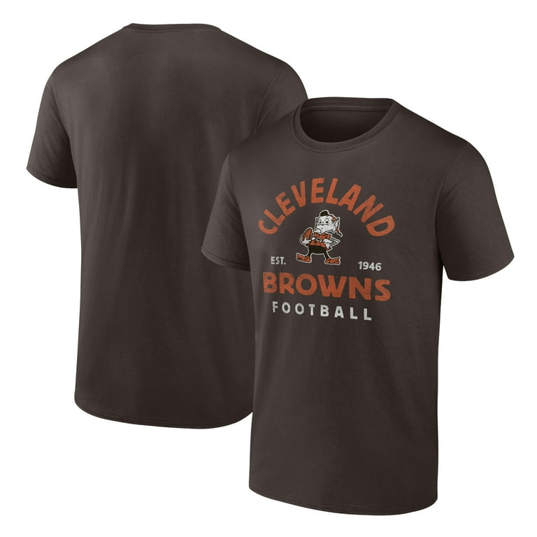 Men s Fanatics Branded Brown Cleveland Browns Vintage Arch T Shirt