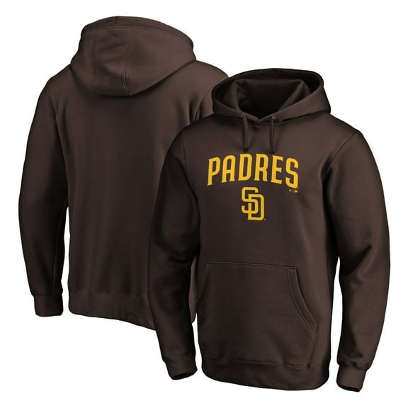 Men's Brown San Diego Padres Team Lock Up Logo Pullover Hoodie