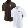 thumbnail image 1 of Men's Fanatics Branded Brown/White San Diego Padres Two-Pack Logo Lockup Polo Set, 1 of 5
