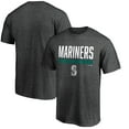 Men's Charcoal Seattle Mariners Win Stripe Logo TShirt