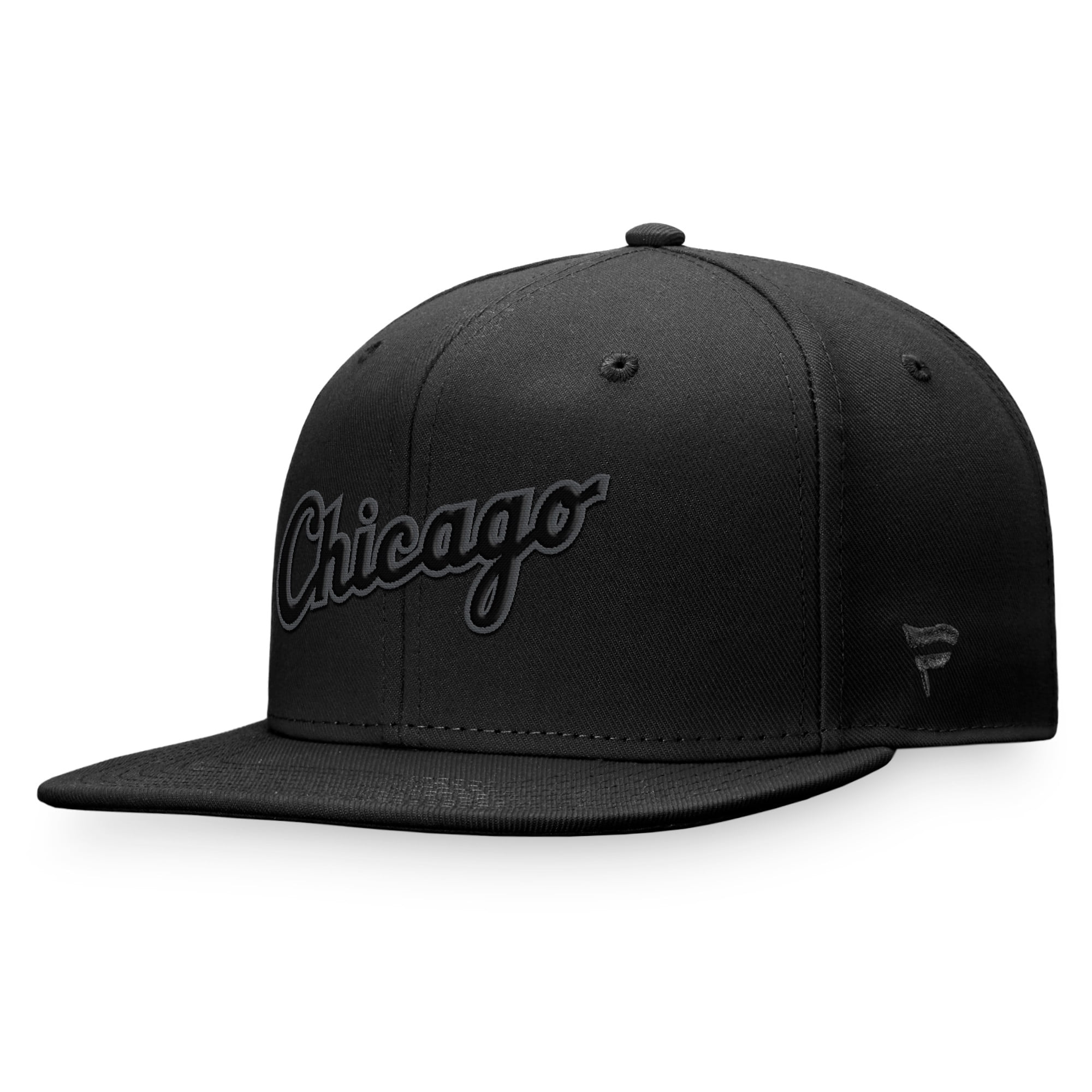 Men's Fanatics Branded Chicago White Sox Black on Black Fitted Hat ...