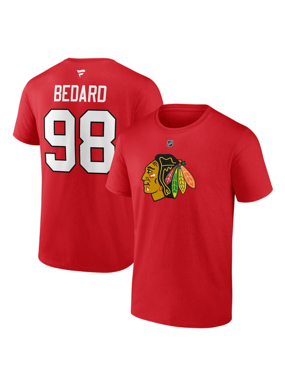 Men's Fanatics Branded Connor Bedard Red Chicago Blackhawks 2023 NHL Draft  Authentic Stack Player Name & Number T-Shirt