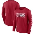thumbnail image 1 of Men's Fanatics Branded Crimson Oklahoma Sooners Broad Jump 2-Hit Long Sleeve T-Shirt, 1 of 3