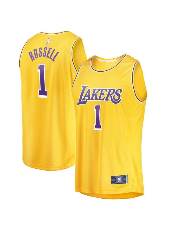 Men's Fanatics Branded  D'Angelo Russell  Gold Los Angeles Lakers Fast Break Player Jersey - Icon Edition