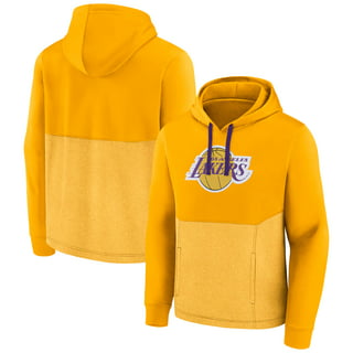 Men's Antigua Heather Gray Los Angeles Lakers Team Logo Victory Pullover Hoodie Size: Extra Large