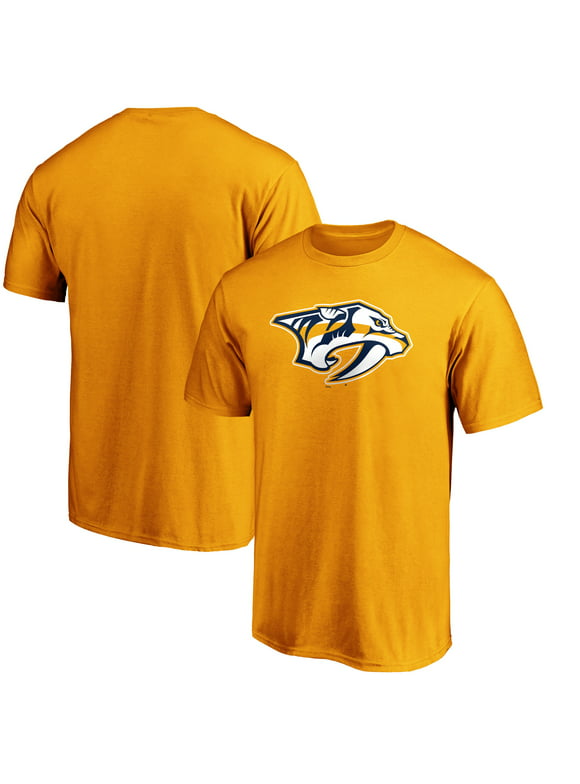 Men's Fanatics Branded Gold Nashville Predators Team Primary Logo T-Shirt