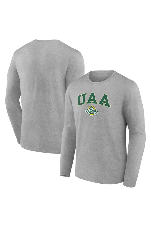 Men's Gray Alaska Anchorage Seawolves Campus Long Sleeve T-Shirt