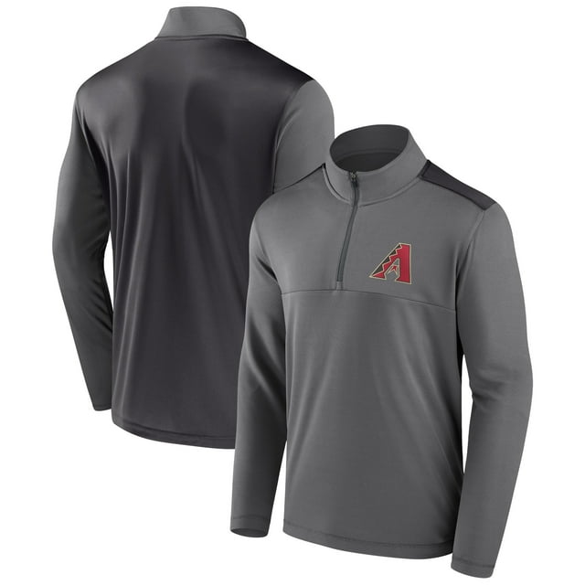 Men's Fanatics Branded Gray Arizona Diamondbacks Big Lead Quarter-Zip Top