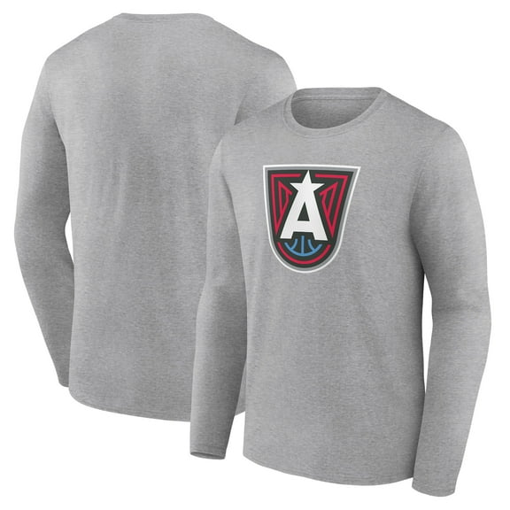 Men's  Gray Atlanta Dream Primary Logo Long Sleeve T-Shirt
