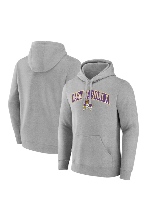 Men's Gray ECU Pirates Campus Pullover Hoodie