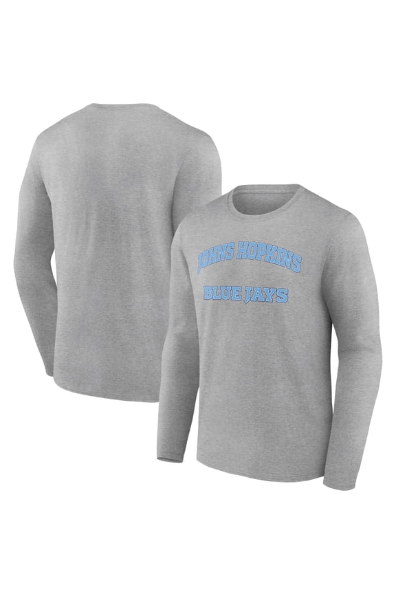 Men's Gray Johns Hopkins Blue Jays Campus Long Sleeve T-Shirt