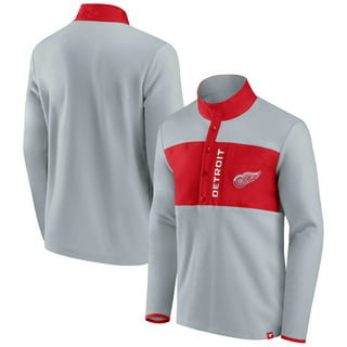 Detroit Red Wings Antigua Team Reward Crossover Neckline Pullover Sweatshirt  - Heathered Gray