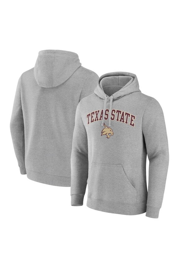 Men's Gray Texas State Bobcats Campus Pullover Hoodie