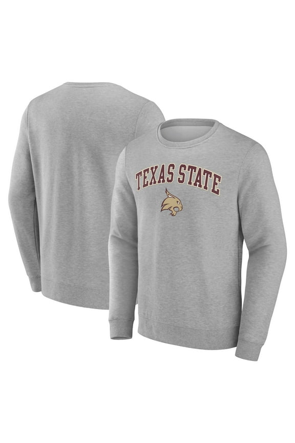 Men's Gray Texas State Bobcats Campus Sweatshirt