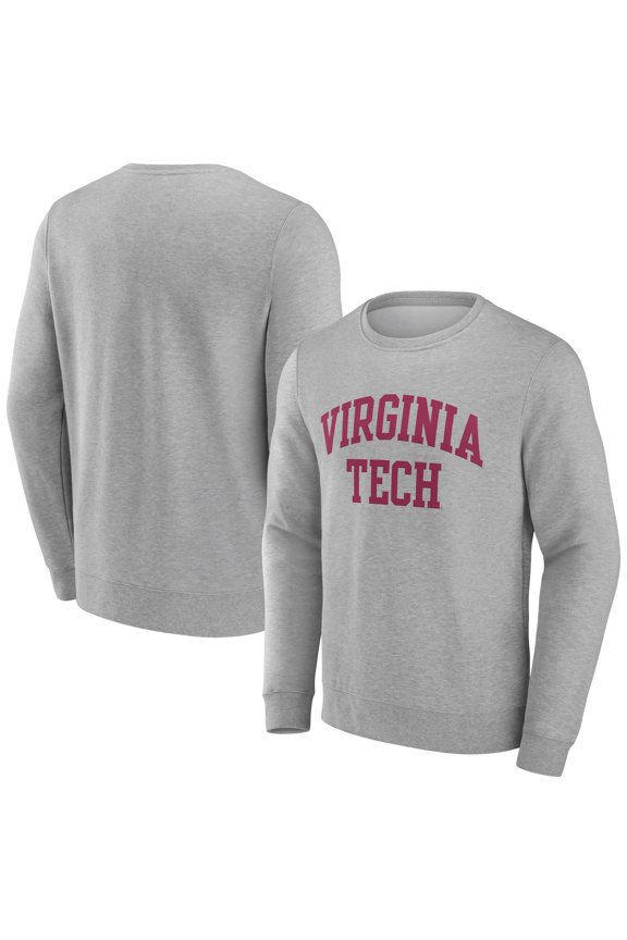 Men's Gray Virginia Tech Hokies Basic Arch Sweatshirt