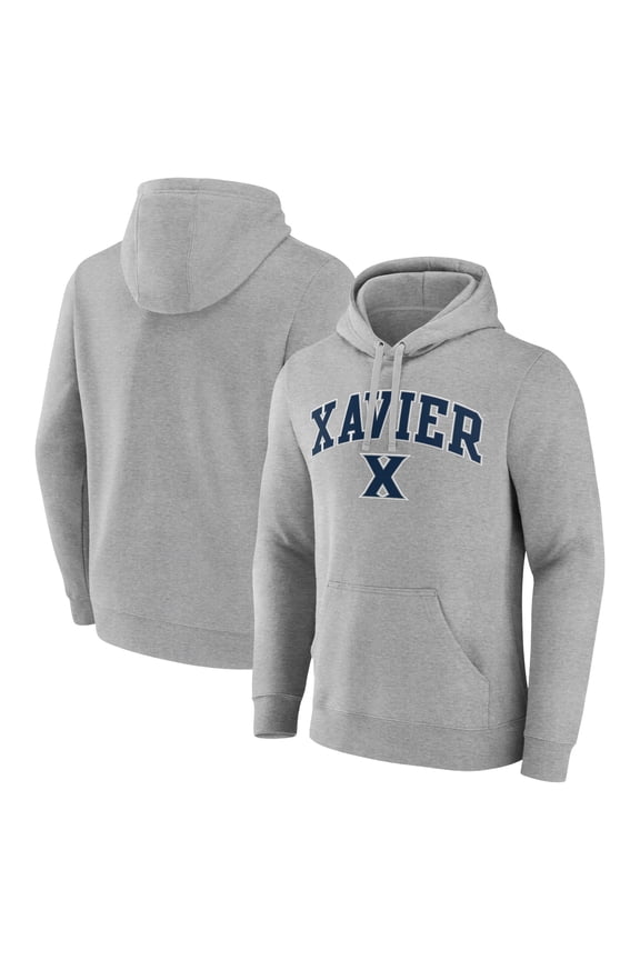Men's Gray Xavier Musketeers Campus Pullover Hoodie