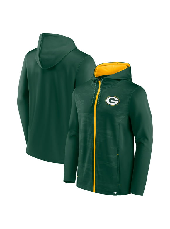 Men's Fanatics Branded Green/Gold Green Bay Packers Ball Carrier Full-Zip Hoodie