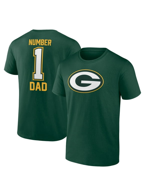 Men's Fanatics Branded Green Green Bay Packers #1 Dad T-Shirt