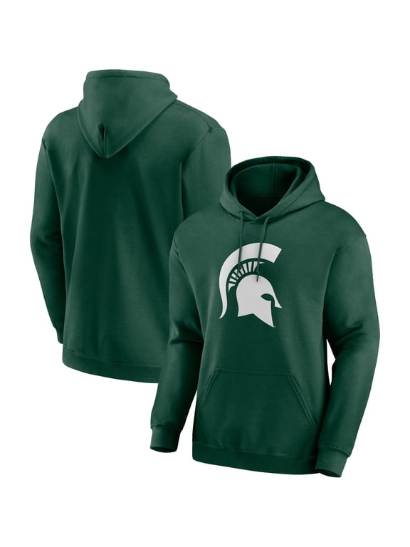 Men's Fanatics Branded Green Michigan State Spartans Team Primary Logo Pullover Hoodie