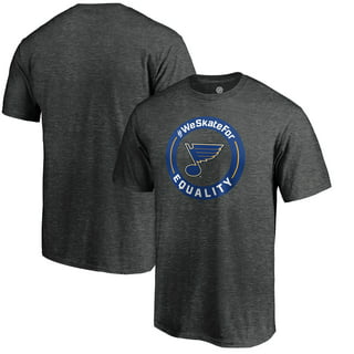 Men's Majestic Threads Heathered Royal St. Louis Blues Ringer